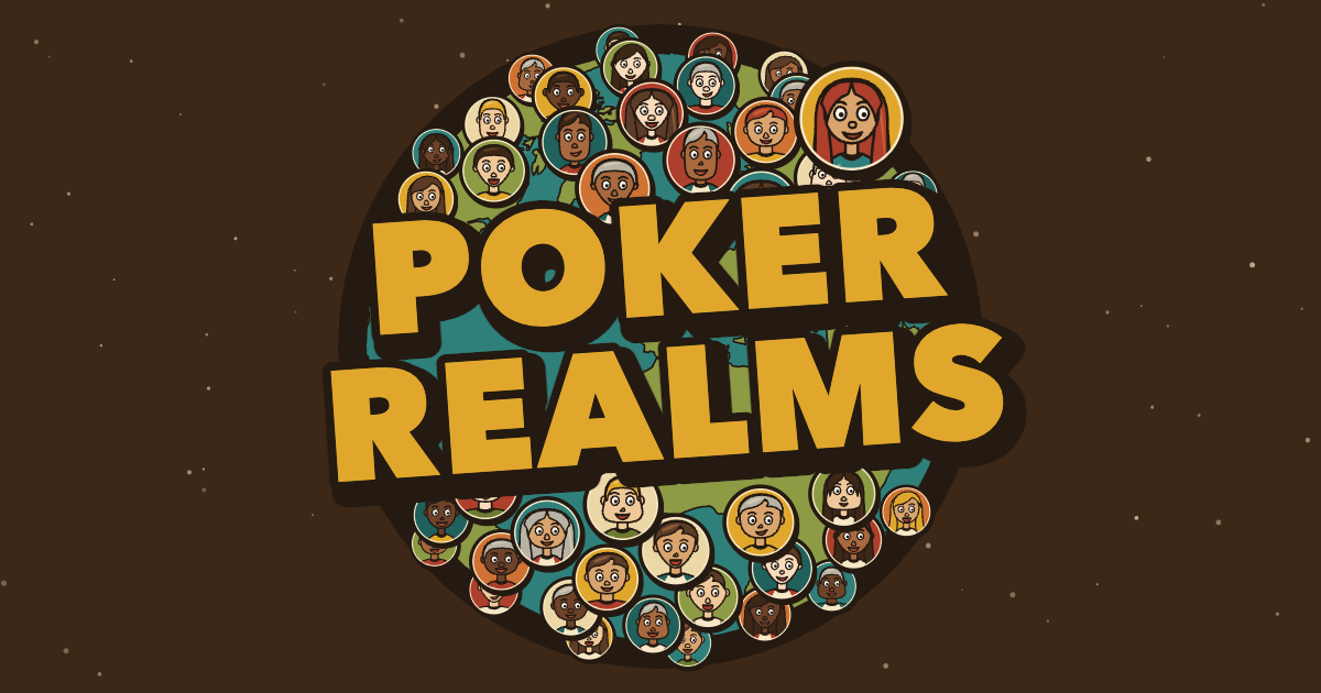 Poker Realms: the name over a globe full of players